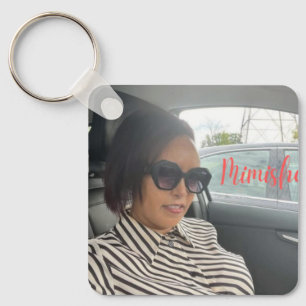 Porte-clés Bague à clé photo et texte personnalisée