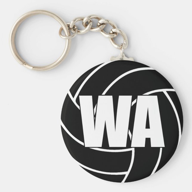 Porte-clés Bague à clé WA de l'aile de netball (Devant)