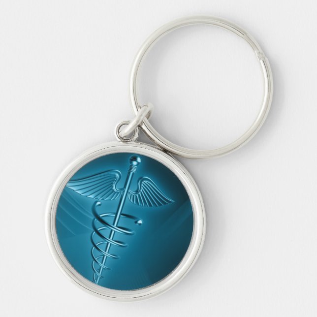 Porte-clés Bague bleue d'Asclepius (Devant)
