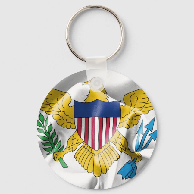 Porte-clés Bague clé du pavillon des îles Vierges américaines (Recto)