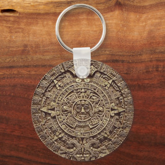Porte-clés Bague de clé calendrier maya