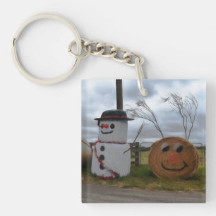 Porte-clés Bague de clé de Noël d'une ferme