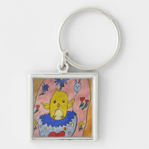 Porte-clés Bague de clé de poussette de Pâques mignonne