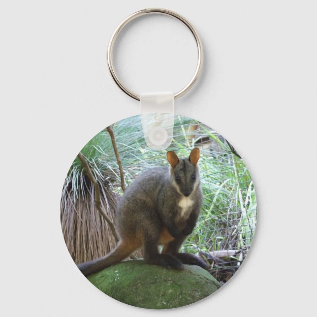Porte-clés Bague de clé de roche Wallaby (Recto)