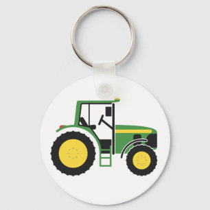 Porte-clés Bague de clé de tracteur vert