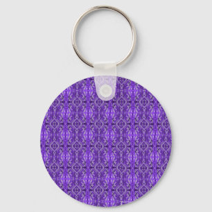 Porte-clés Bague de clé Motif Abstraite avec diamant violet