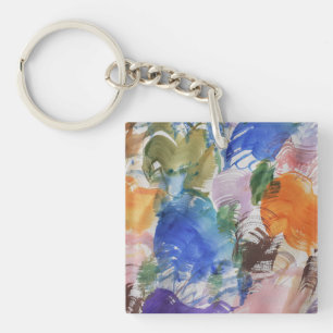 Porte-clés Bague de touches acrylique couleur