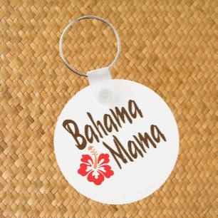 Porte-clés Bahama Mama design avec fleur Hibisucus