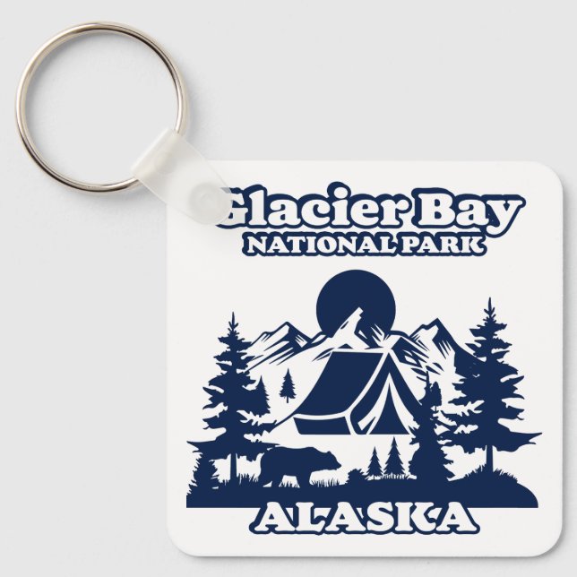 Porte-clés Baie Glacier Alaska (Recto)