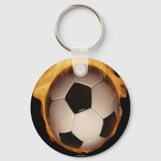 Porte-clés Bal De Football Sur Porte - clé De Feu
