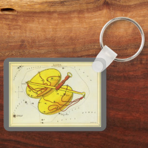 Porte-clés Balance de la Balance Vintage Constellation Miroir