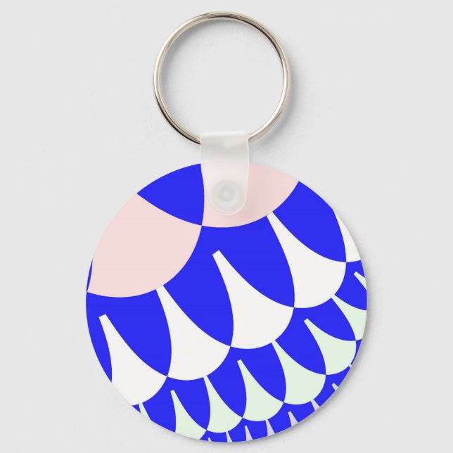 Porte-clés Balances bleues et blanches (Recto)