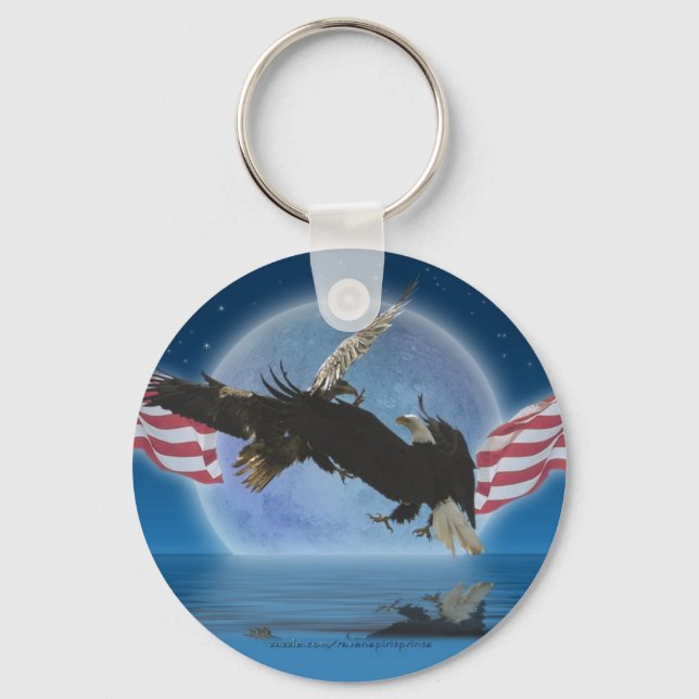 Porte-clés BALD EAGLE & US FLAG Patriot Series (Recto)