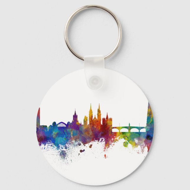 Porte-clés Bâle Suisse Skyline (Recto)