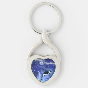 Porte-clés Baleine tueuse sur Porte - clé de Pleine lune