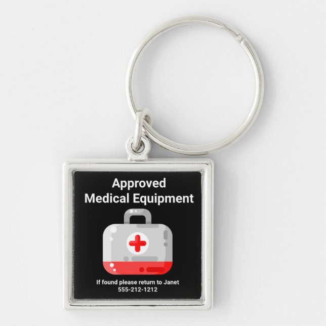 Porte-clés Balise de bagage d'équipement Médicale approuvé (Devant)