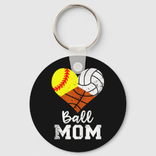 Porte-clés Ball Maman Drôle softball Volleyball Basketball Ma