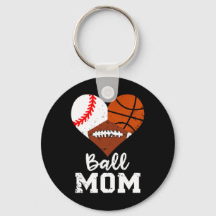Porte-clés Ball Maman Fun Baseball Football Football Basketba