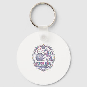 Porte-clés Balle de disco Licorne Licorne Impression ludique