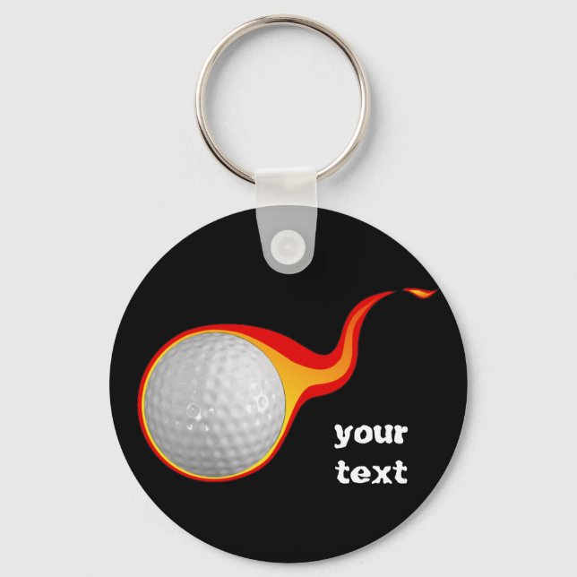Porte-clés balle de golf enflammée (Recto)