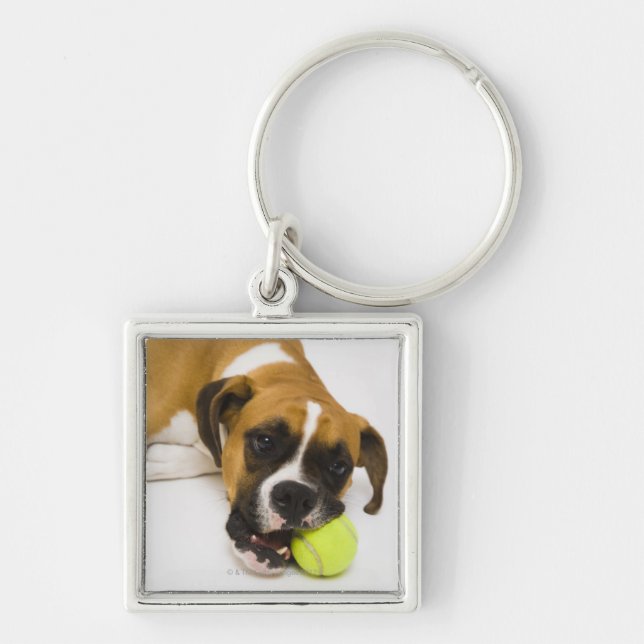 Porte-clés Balle de tennis acérée de chien (Devant)