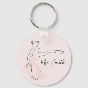 Porte-clés Ballerina ballet dancer personalised name gift