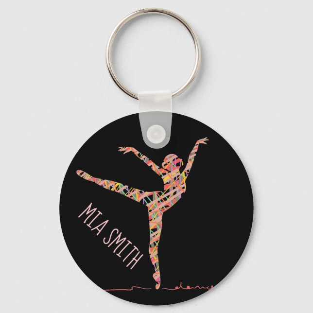 Porte-clés Ballerina cadeau nom personnalisé (Recto)
