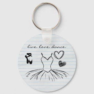 Porte-clés Ballerina Dance Doodles et Carnet papier Ballet