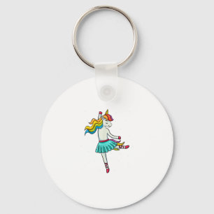 Porte-clés Ballerina Unicorne Danser Danse Ballet Danser Tutu