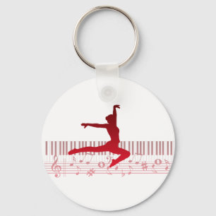 Porte-clés Ballet dancer sur clavier
