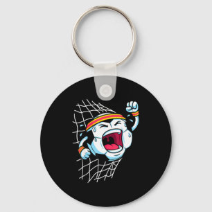 Porte-clés Ballon de football de dessin animé drôle brisant l