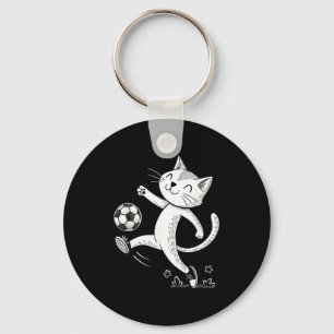 Porte-clés Ballon de football drôle pour chat - Amateur de ch