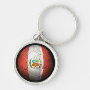 Porte-clés Ballon de football péruvien usé du football de