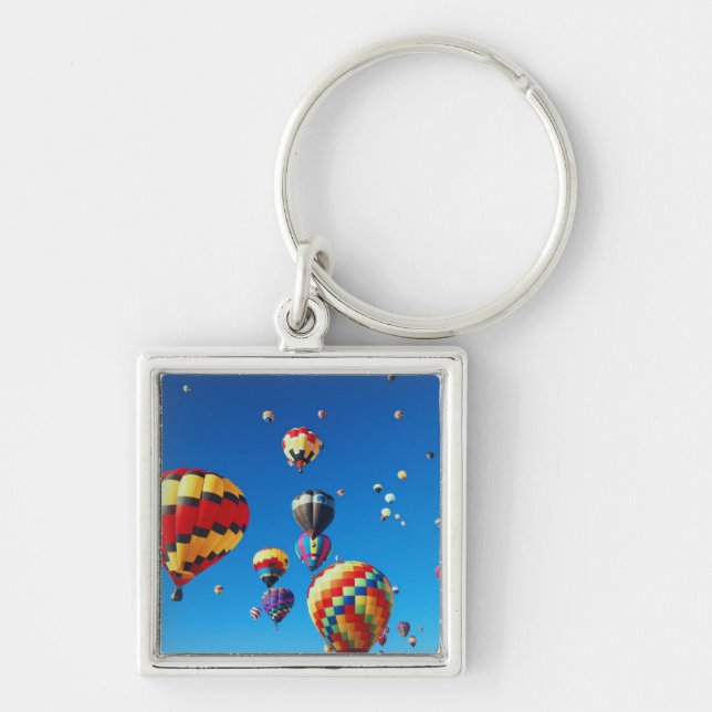 Porte-clés Ballons à air chaud Ciel bleu (Devant)