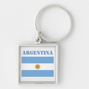 Porte-clés Ballons de football Drapeau Argentine Bleu Argenti