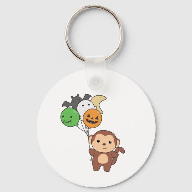 Porte-clés Ballons d'Halloween singes pour enfants singes mig (Recto)