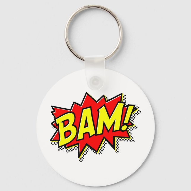 PORTE-CLÉS BAM COMICBOOK SONS ACTIONS LOUD COMICS CARTOONS (Recto)