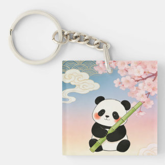 Porte-clés Bamboo & Cherry Panda Keychain