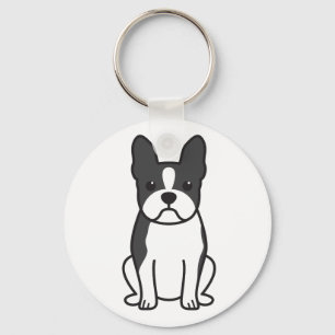Porte-clés Bande dessinée de chien de Boston Terrier