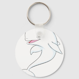Porte-clés Bande dessinée heureuse de baleine de beluga