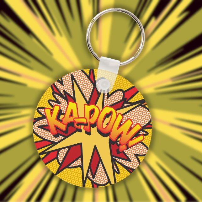 Porte-clés Bande dessinée Pop Art KA-POW (Créateur téléchargé)