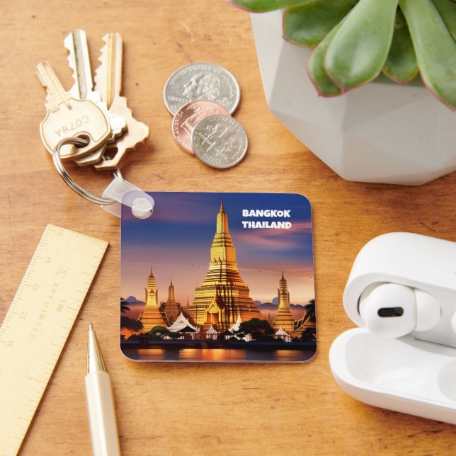 Porte-clés Bangkok Thaïlande vintage voyage porte - clé (Bureau)