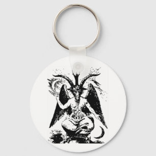 Porte-clés Baphomet noir vintage