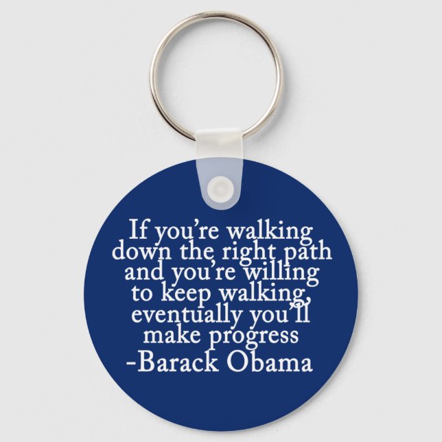 Porte-clés Barack Obama Progrès Encouragement Inspirationnel  (Recto)