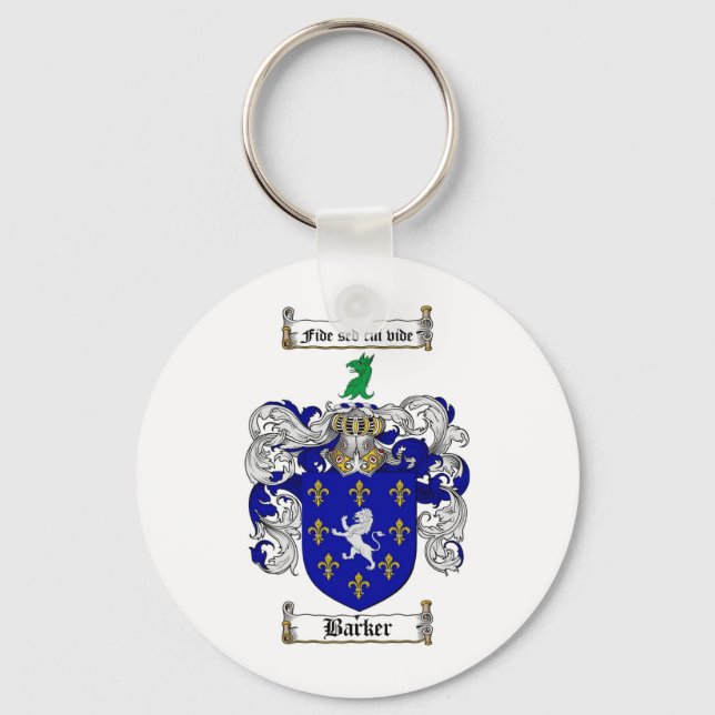 PORTE-CLÉS BARKER FAMILLE CREST - BARKER COAT DES ARMES (Recto)