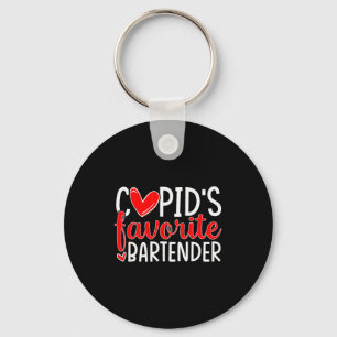 Porte-clés Barman préféré de Cupidon Cœurs drôles Saint-Valen