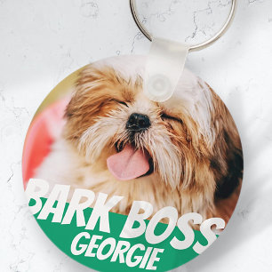 Porte-clés Barre Boss Animal Chien Photo Cool moderne Simple