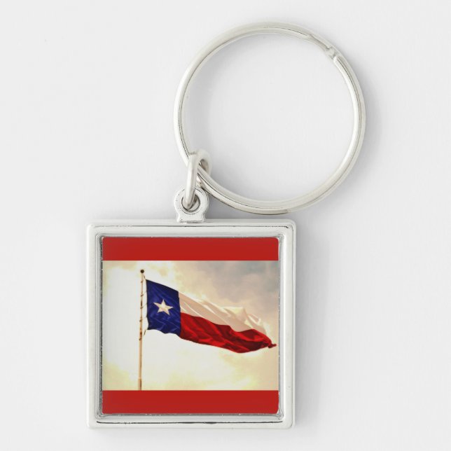 Porte-clés Barre de clé étoile solone du drapeau du Texas (Devant)