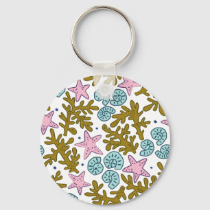 Porte-clés Barrière de corail animal de l'océan tropical géom