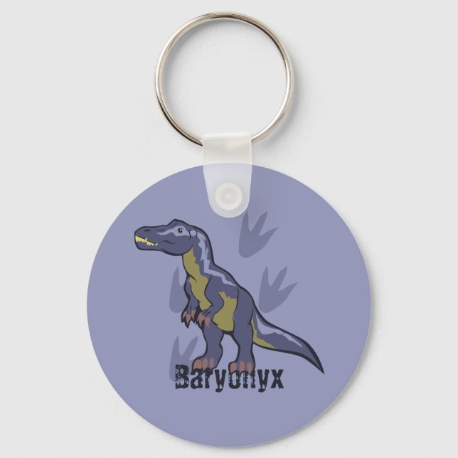 Porte-clés Baryonyx bleu (Recto)